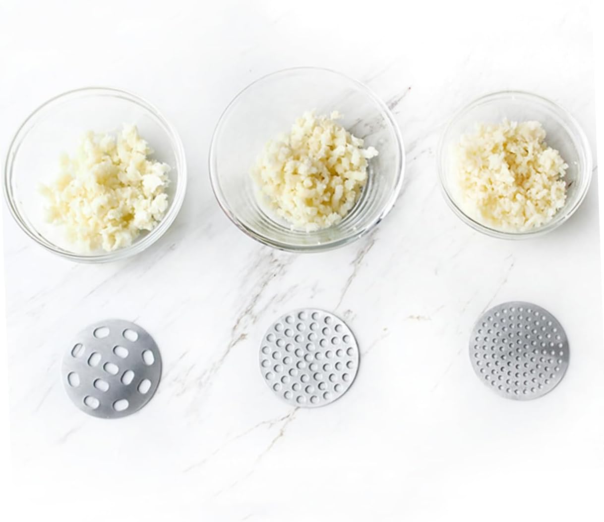 Non- Silicone Handle Potato Interchangeable Disks Food Pressing Tool for Easy Potatoes Fruits and Vegetables Construction