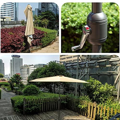 Parasol exterior CLSDRZC para uso comercial y residencial con 5 varillas 2
