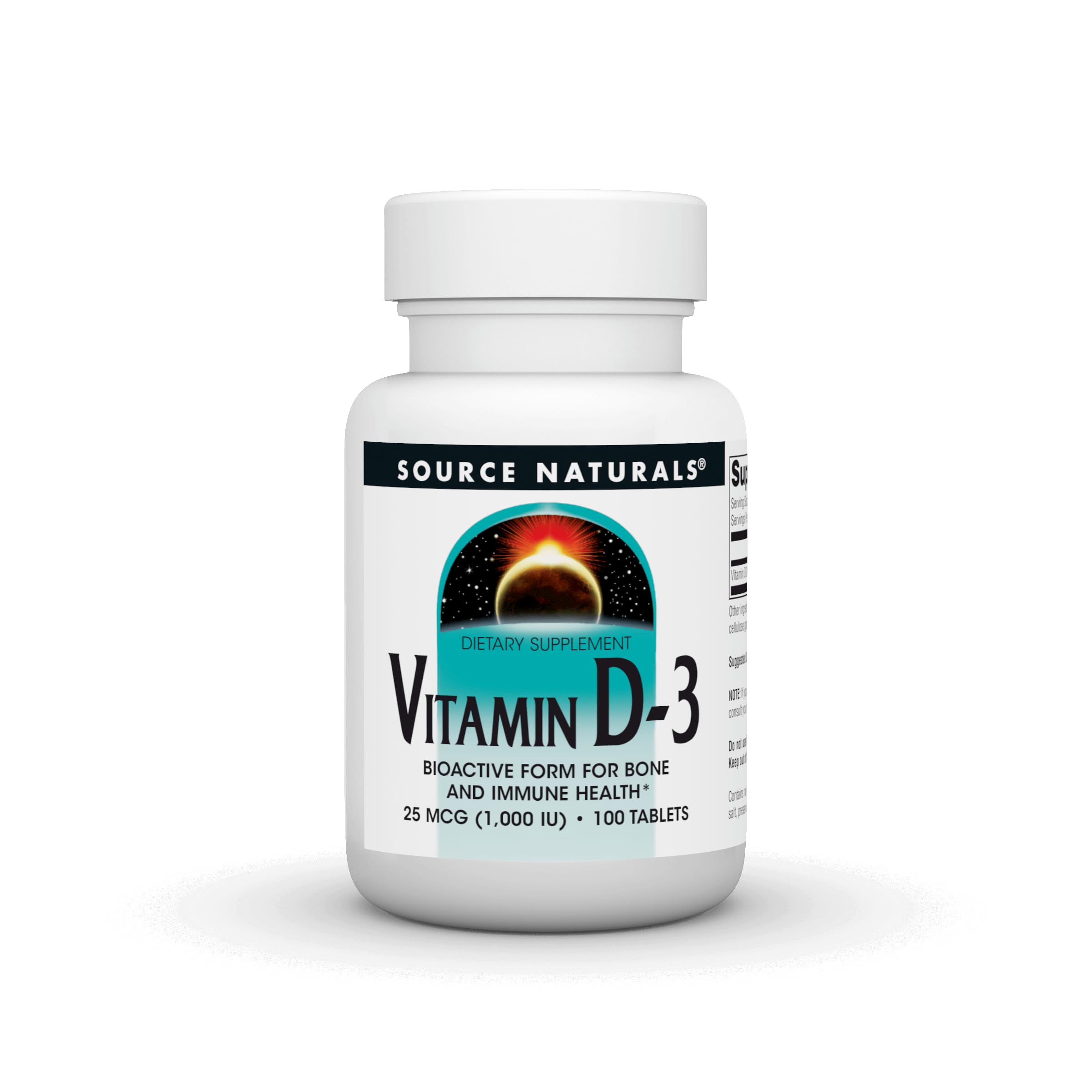 Source Naturals Vitamin D-3 1000 iu Supports Bone & Immune Health* - 100 Tablets