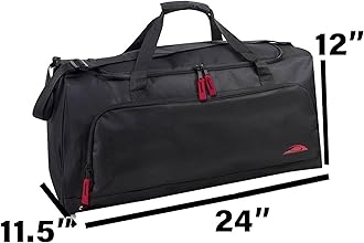 Trail maker Lightweight Canvas Duffle Bags for Men & Women For Traveling, the Gym, and as Sports Equipment Bag/Organizer, Black 2
