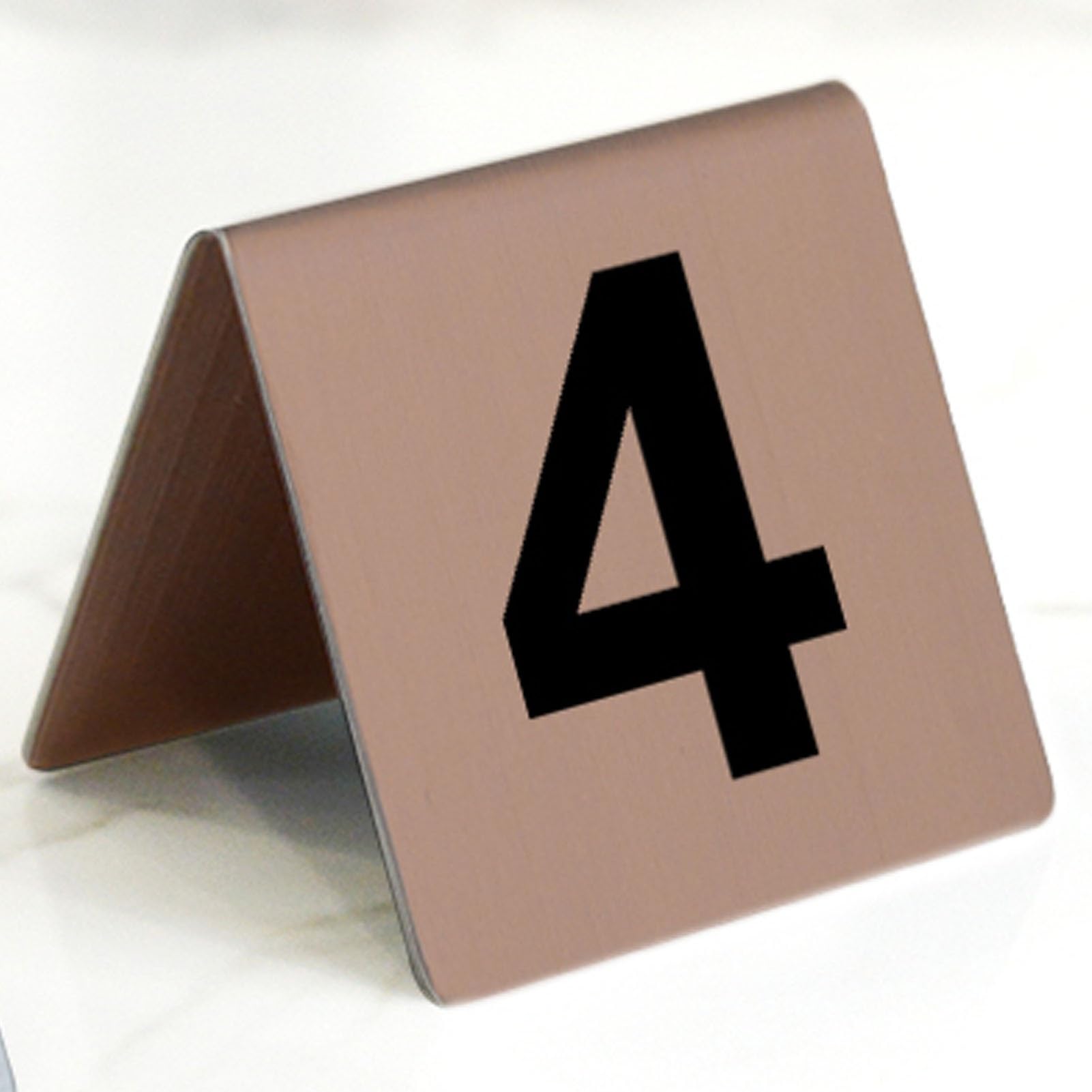 Tarjeta de números de mesa de acero inoxidable, letrero de tienda de campaña de doble cara, placa de mesa reservada para restaurantes, decoración de eventos, visualización de números de mesa de