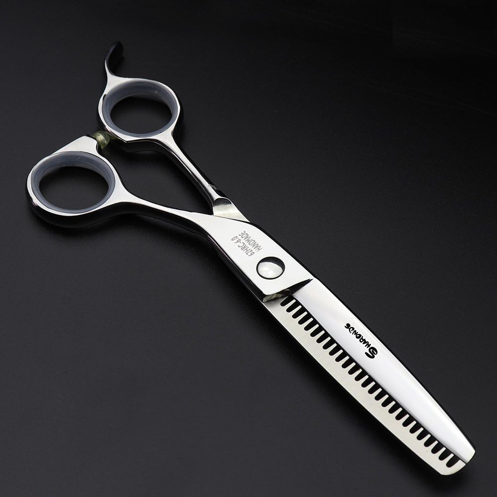6inch Hair Stylist Hairdressing Scissors Hairstyle Studio Professional Hair Salon Scissors Avant-Garde Lines Design Barber Dedicated Scissors Flat Cut