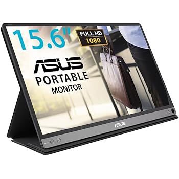Asus ZenScreen MB16AC 39,6 cm (15,6 Zoll) tragbarer USB Monitor (Full HD, USB Typ-C, IPS-Panel, Blaulichtfilter) dunkel-grau