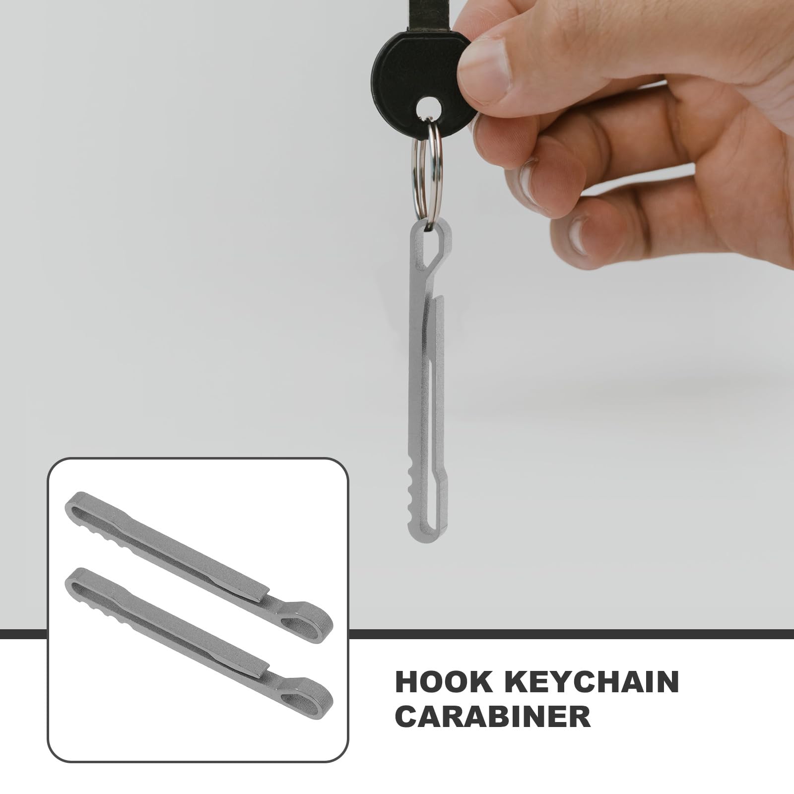 BESPORTBLE 2pcs Hook Opener Titanium Heavy Key Bottle Keychain Equipment Outdoor Locking Clip Holder Clips Buckle Belt Keyring Ring Duty Alloy Carabiner Carabiners Snap Hanging Spring
