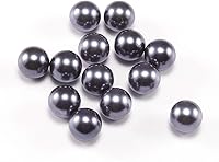 Vista 8 de Cuentas sueltas de perlas de imitación ABS, cuentas acrílicas de plástico para hacer joyas, 20 colores (negro, 0.118 in x 400 unidades)