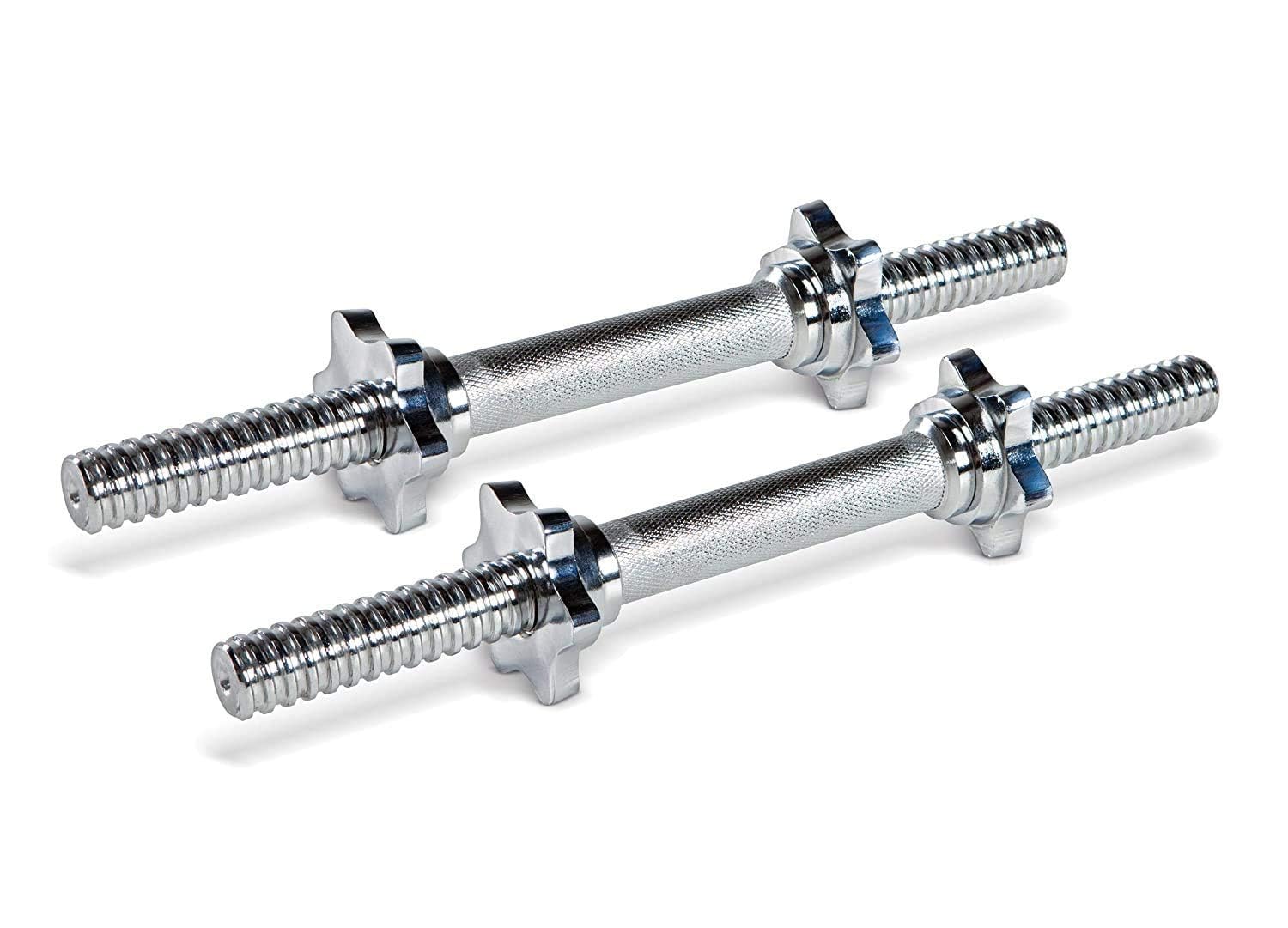 XINN Fitness 14 Inches Dumbbell bar with star nut 28MM Threaded dumbell handle, Weightlifting dumbbell bar, Adjustable dumbbell rod with 4 Star Nut-image-6