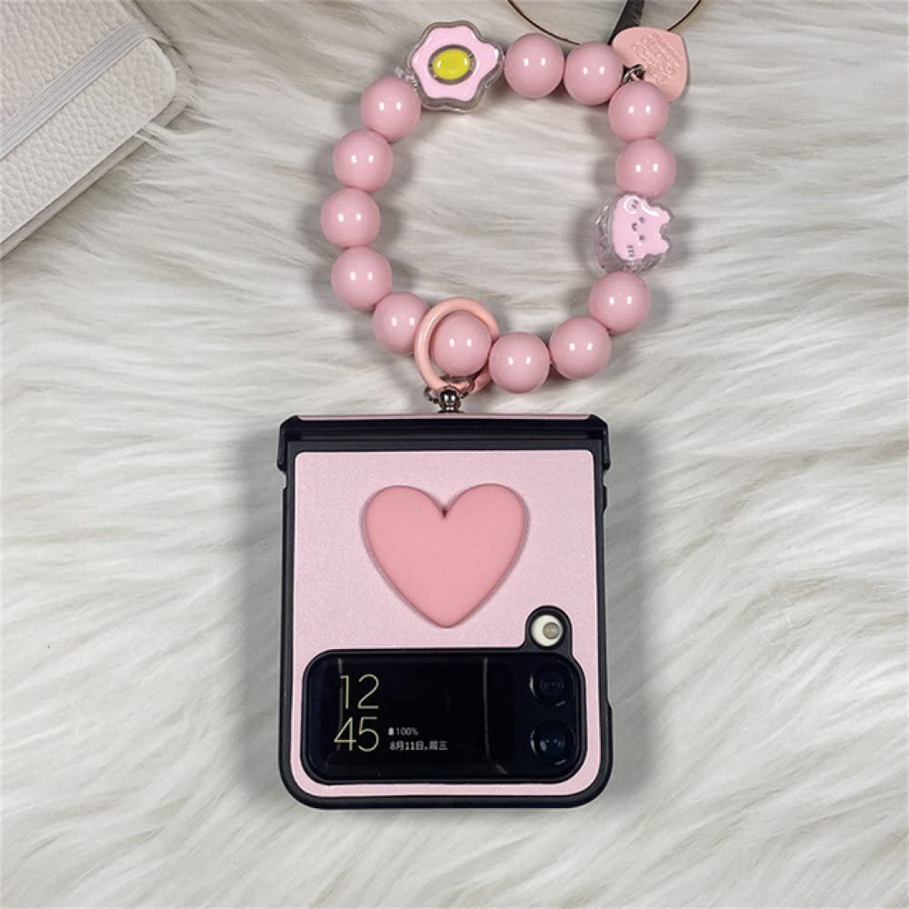 Coque luxe en perles de lapin pour Samsung Galaxy Z Flip 3 5G - 5