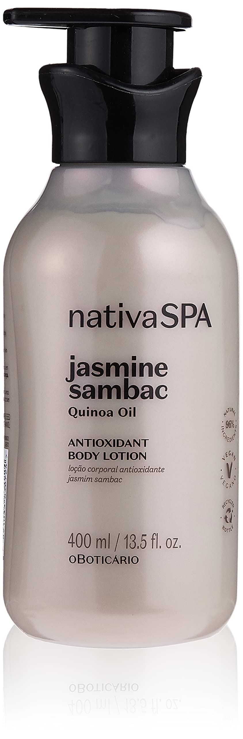 Jasmine Moisturizing Lotion Sambac Nativa SPA 400ml oBoticário Loção Hidratante Jasmim Sambac Nativa SPA 400ml