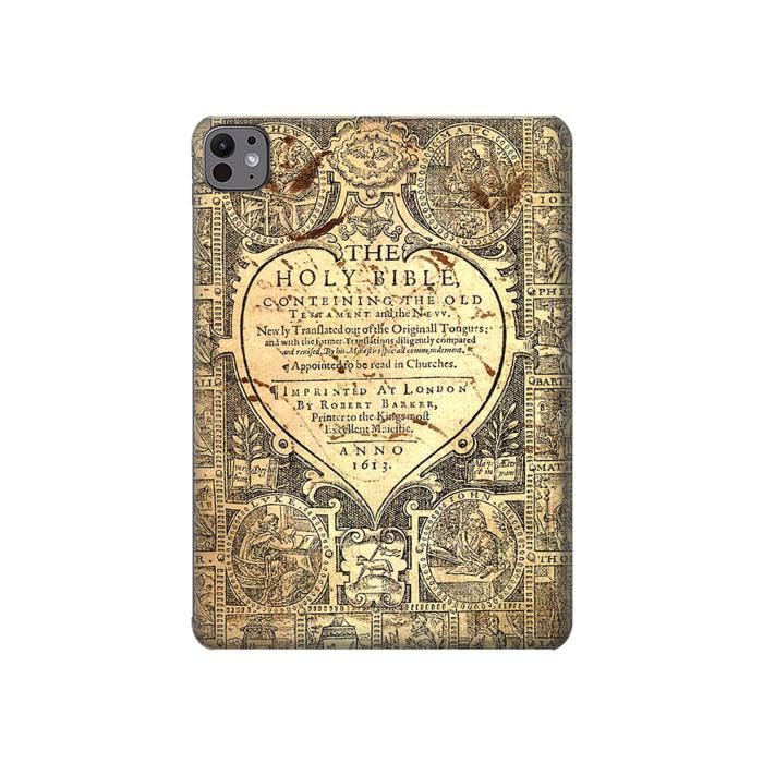 Coque iPad Pro 11 Bible Page housse de protection tablette etui antichoc 2024 2025