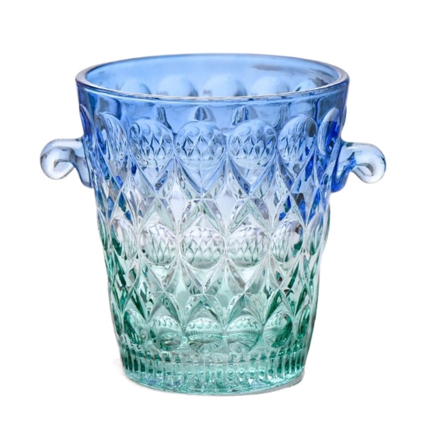 Cubo Hielo Cubos De Champán Cristal con Asa For Bebidas, Ideales For Bares, Fiestas En Casa Accesorios Barra(Grün)