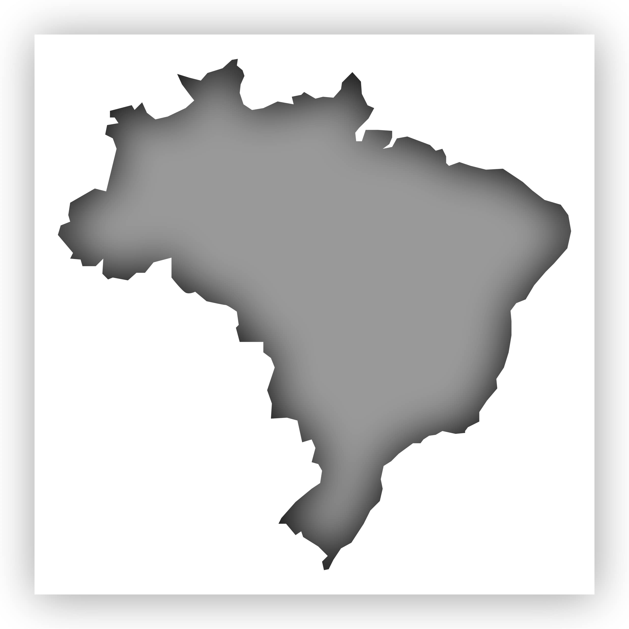 Brazil Map Brazilian Stencil - Choose a Size - Laser-Cut Reusable Plastic