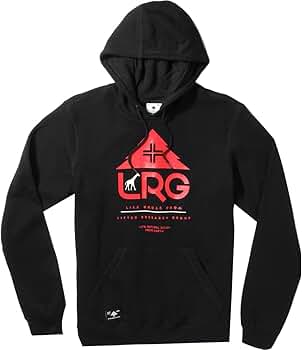 LRG Men's Research Collection Pullover Hoodie, Black, Small