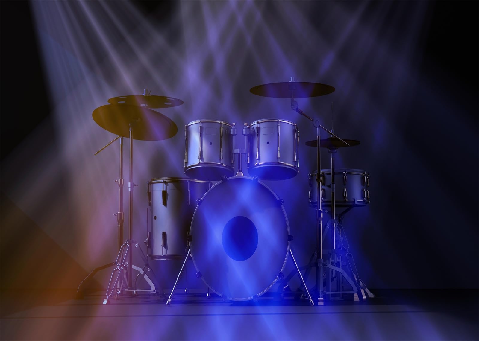 17x10FT (5.2x3m) Batteria Blu Sul Palco Sfondo Fotografico