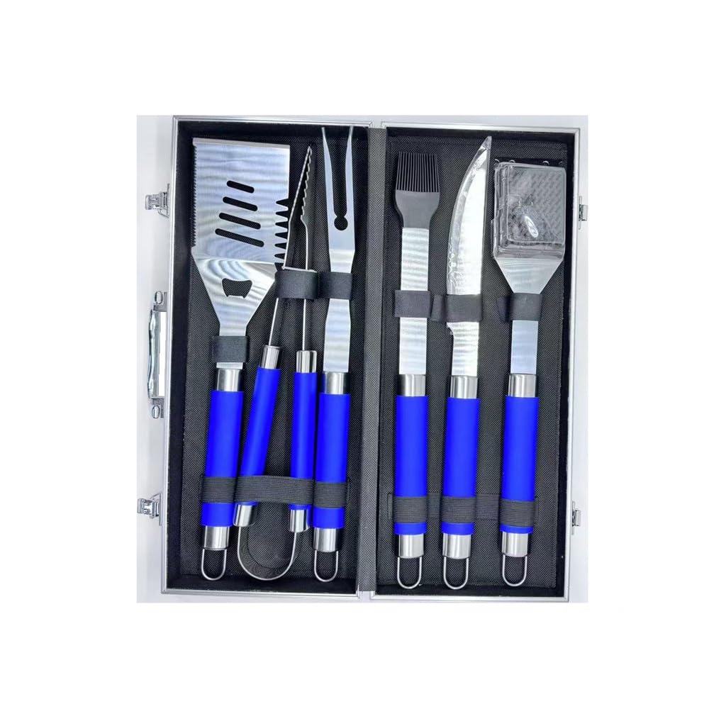 Ensemble d'outils de barbecue 6 pièces avec mallette alu JFDBGU