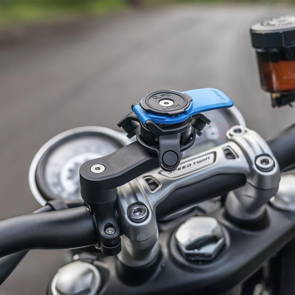 Quad Lock Kierownica Motocyklowa Uchwyt Telefonu Zestaw z Amortyzatorem Drgań i Pixel 8 MAG Etui