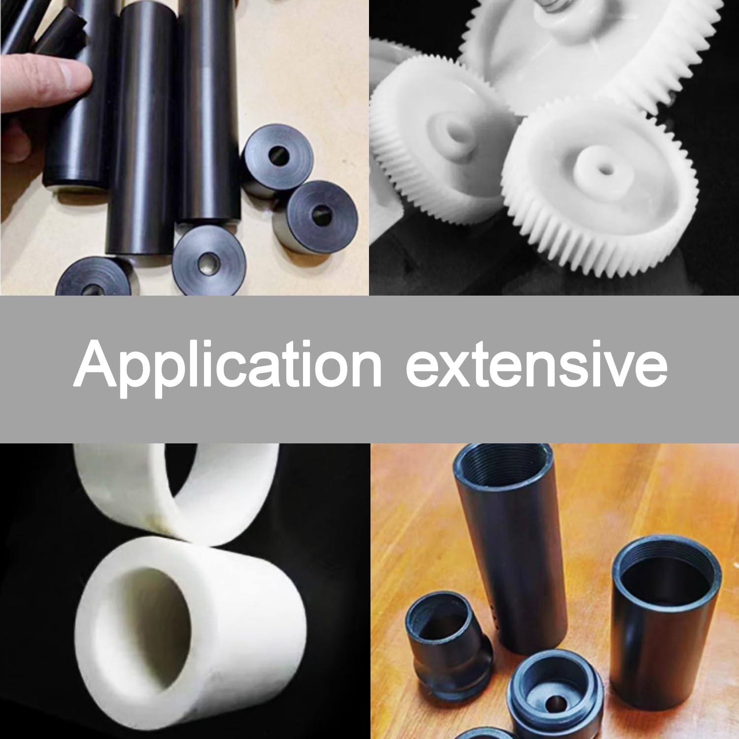 Defendifend Round Acetal Copolymer Rods 13-Inch Length Black Acetal Copolymer Rod Rigid Wear-Resistant Machinable Long Acetal Rods (POM rods) (1, Black, 3 X 13 inch)