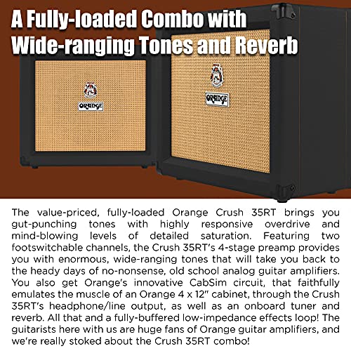 Orange Amplifiers Crush 35Rt 35W 1X10 Guitar Combo Amp Black #TOP1