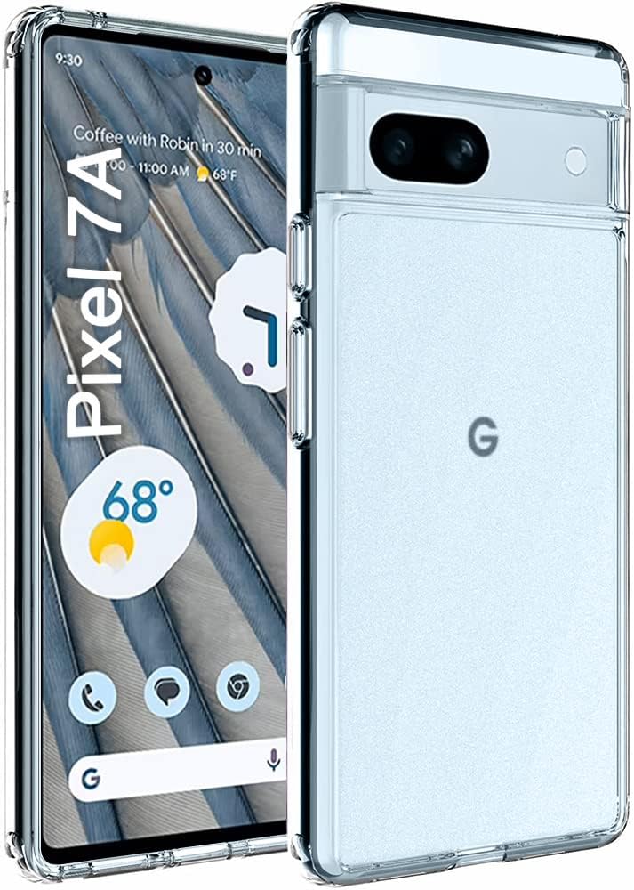 Ultra-Hybrid Crystal Clear Back Case Cover for Google Pixel 7A | Shockproof Design | Hard Back Cover Case for Google Pixel 7A (PC & TPU, Transparent)