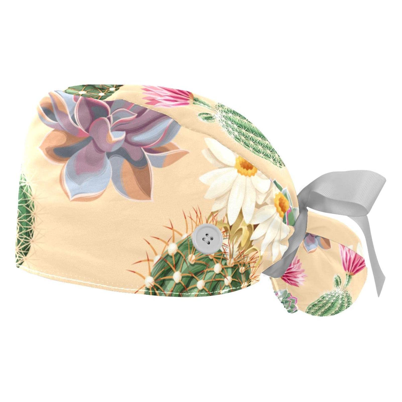 Chapeaux bouffants fleurs succulentes et cactus casquettes de travail ajustables