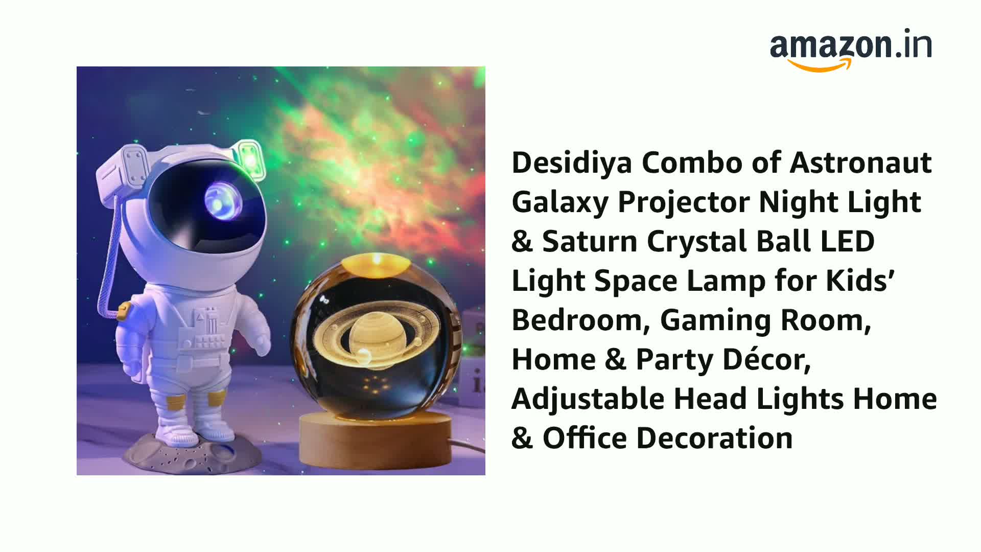 Buy Desidiya Combo of Astronaut Galaxy Projector Night Light