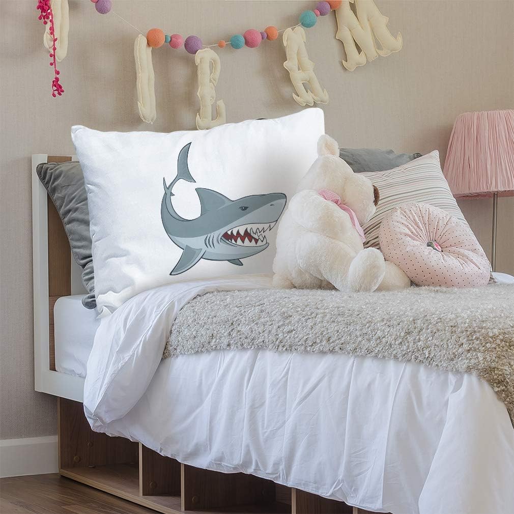 Style In Print Custom Pillow Case Shark Animals Polyester Home Decor Bed Pillow Covers Personalized Text Here 30x20 Inches