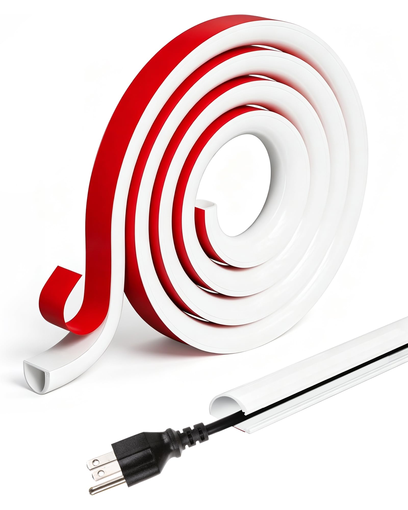 Cable Trunking,Self Adhesive White Cable Tidy,Wall Cable Cover Side Opening