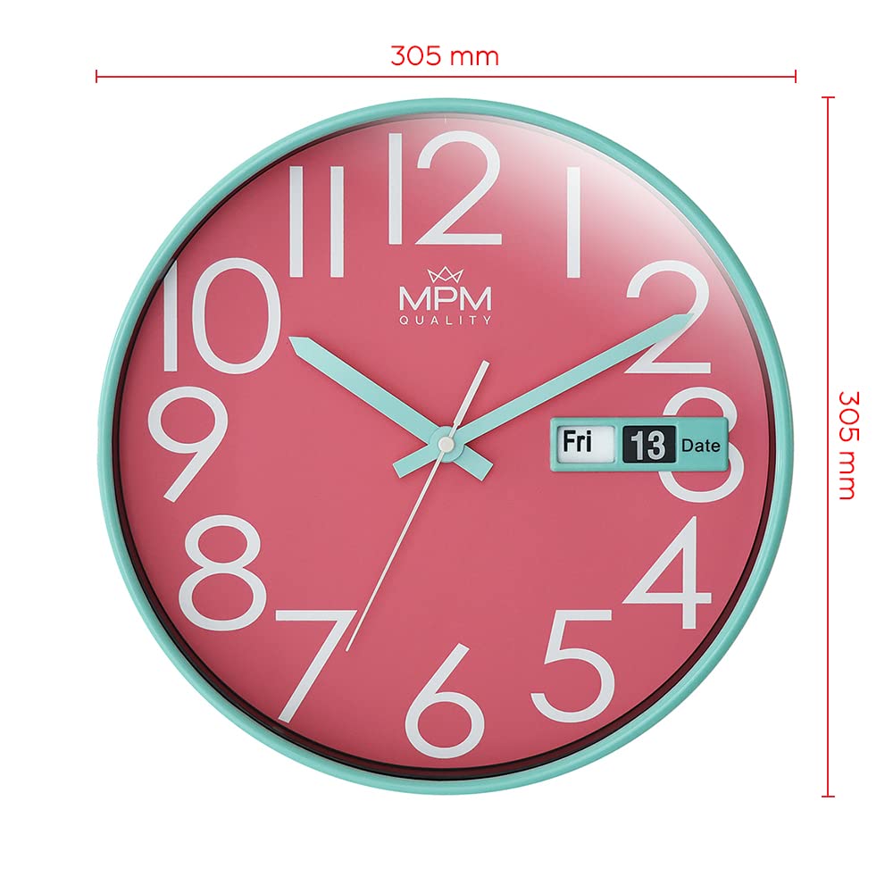 Mnsruu Orologio da Parete Rotondo con Foglie Tropicali