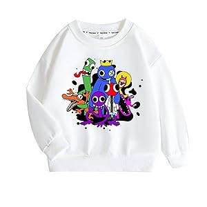 Rainbow Friends Kinderhoodies voor jongens en meisjes herfst en winter, pluche truien comfortabel, mooi en schattig