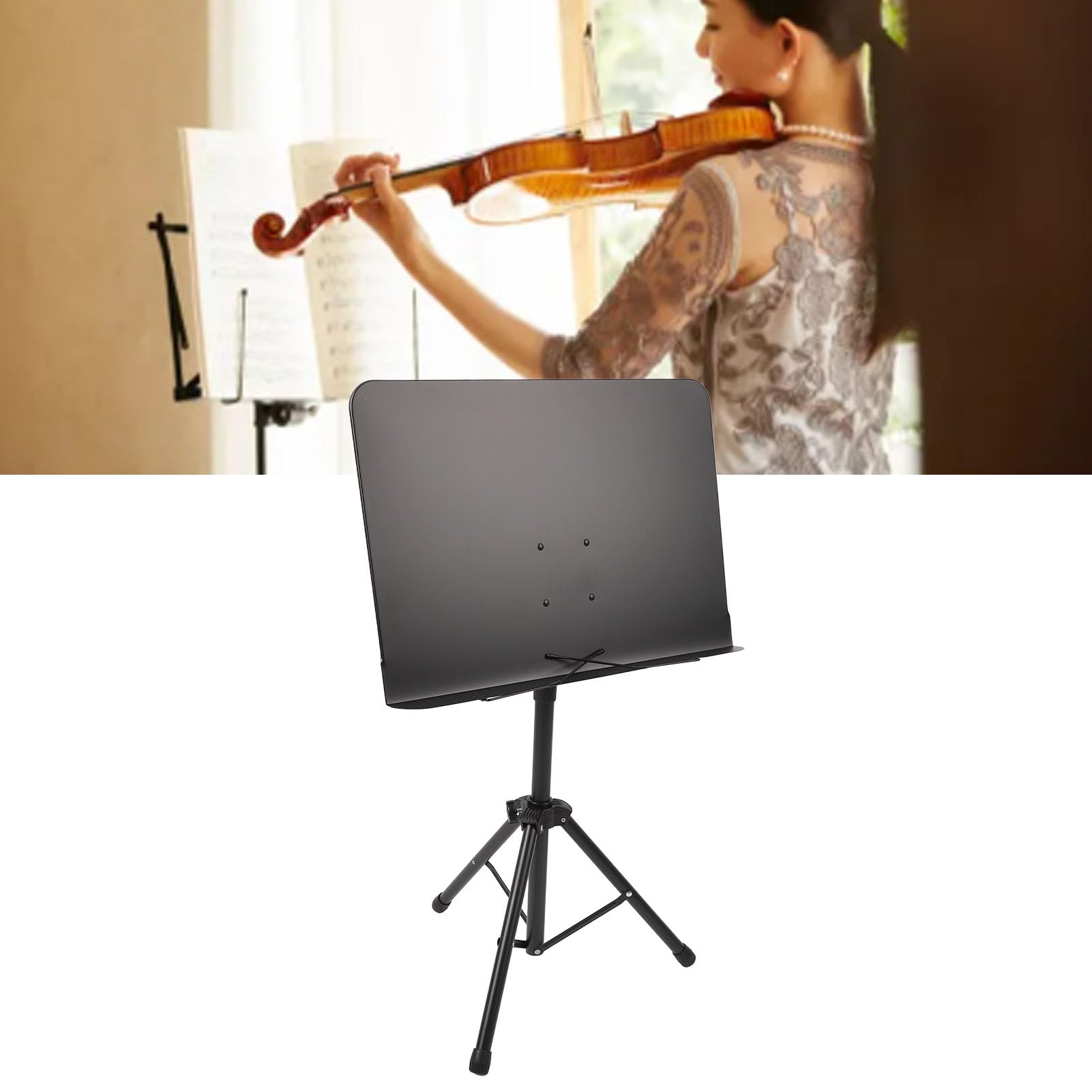 Leggio per Spartiti, Porta Spartiti Pieghevole e Sollevabile, Porta Spartiti Portatile per Chitarra, Violino, Leggio da Tavolo per Violino, Chitarristi, Banda, Viaggi, Concerti