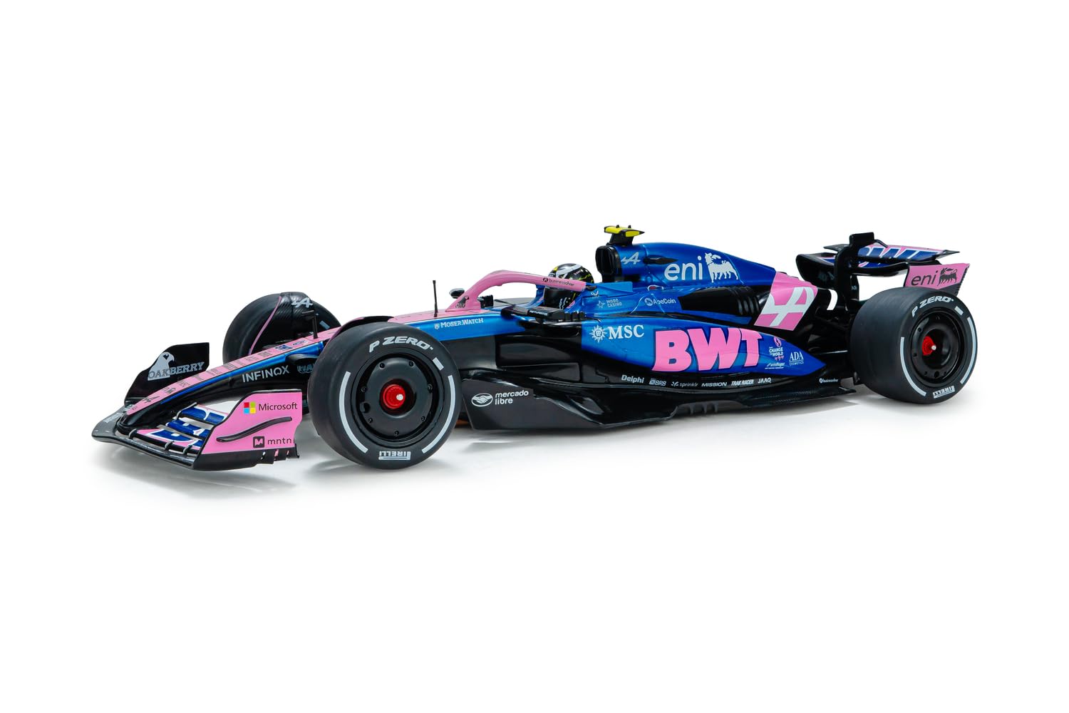Solido Alpine A525#7 GP China 2025 1:18 - Die-Cast Fórmula 1 Modelo Coche Conductor J. Doohan Azul Coleccionista Caja Ventana con Base de Plástico