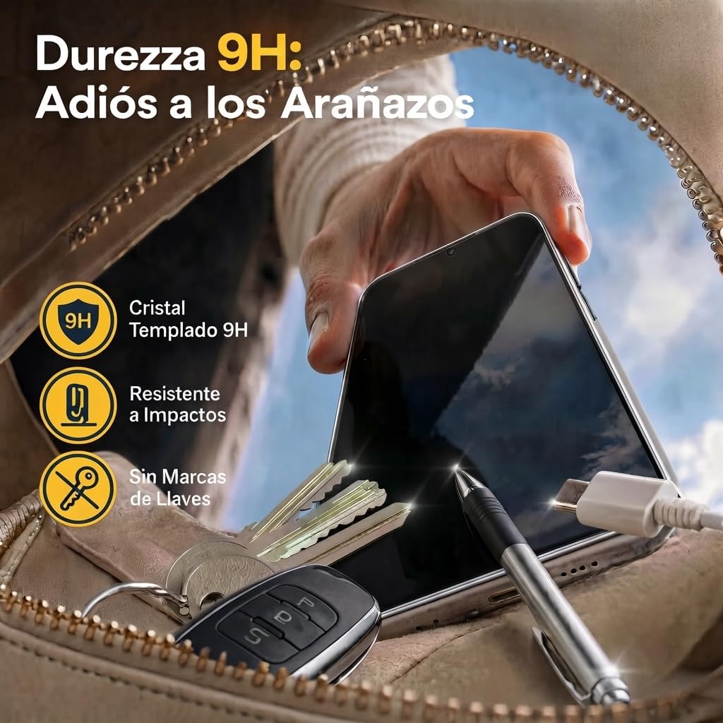 Deppa [2 Piezas Protector de Pantalla para Samsung S25 Ultra (6.9”) de Vidrio Templado 9H, Antihuellas, Resistente a Arañazos, con Kit de Fácil Instalación y Cobertura Completa