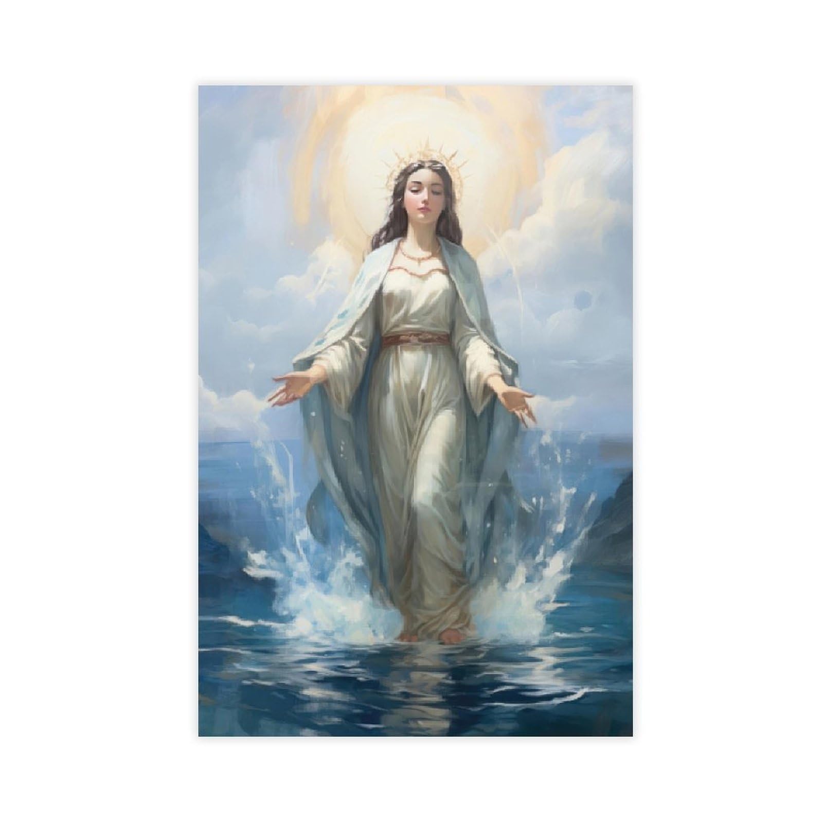 Amazon.com: KERAXL Mother Mary Poster Stella Maris Print Star of