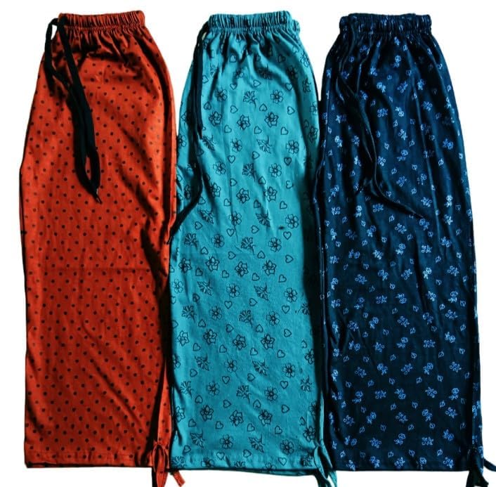 nanmaya Relaxed Fit Cotton Capri Pants for Women, Multicolour, Pack of 3 (Prints and Colors may Vary)-picture-26