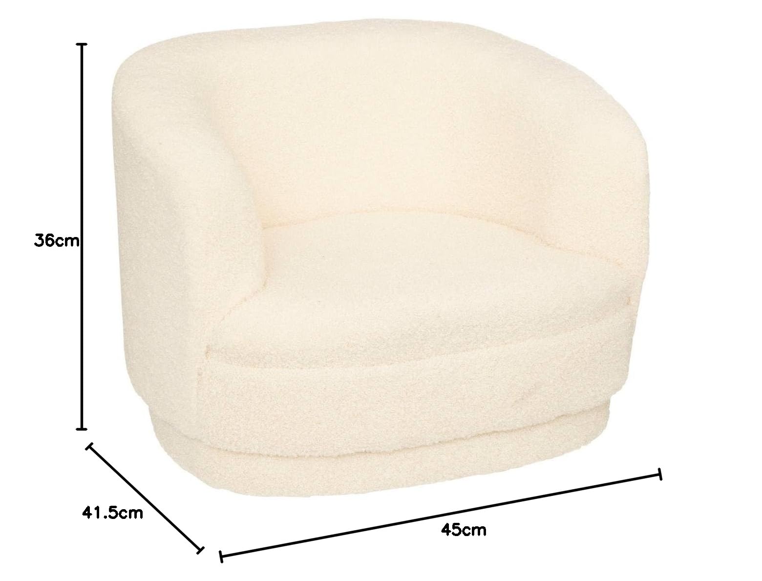 Atmosphera - Fauteuil Enfant - Bouclette - Blanc