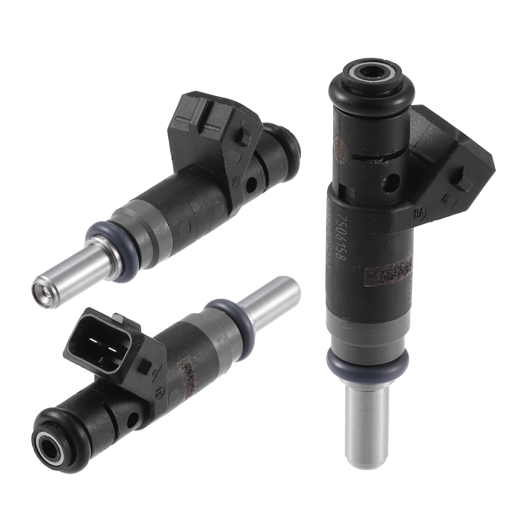 X AUTOHAUX Inyector De Combustible Para Bmw 116I 118I 120I 03-11 4Pcs | Metal Y Plástico, Negro, 7506158, 13537506158, Para Bmw 316I 318I E46 01-05, 4 Orificios, Alta Impedancia