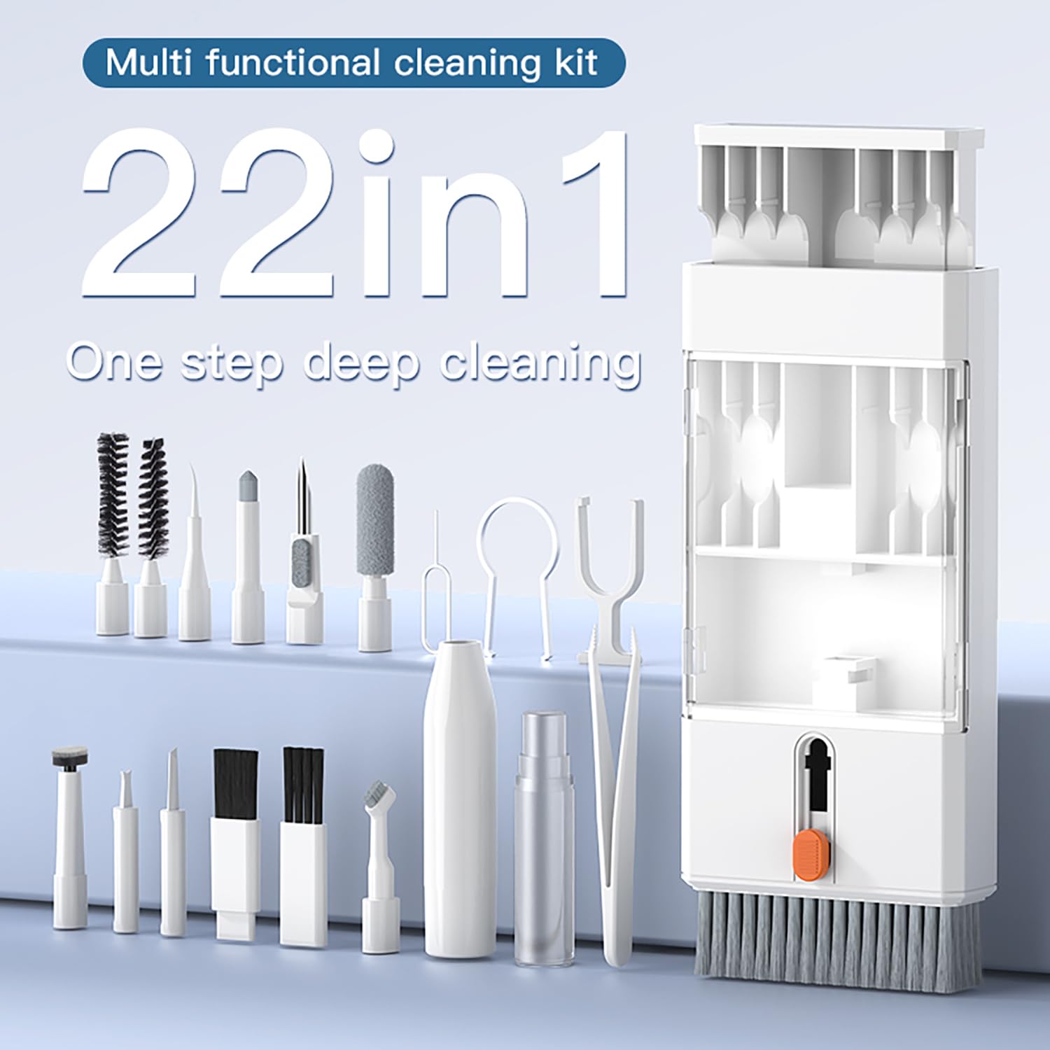 Kit de limpieza de precisión 22 en 1: herramientas profesionales de limpieza de dispositivos electrónicos para teléfono, auriculares AirPods, teclados, cámaras, laptop y más