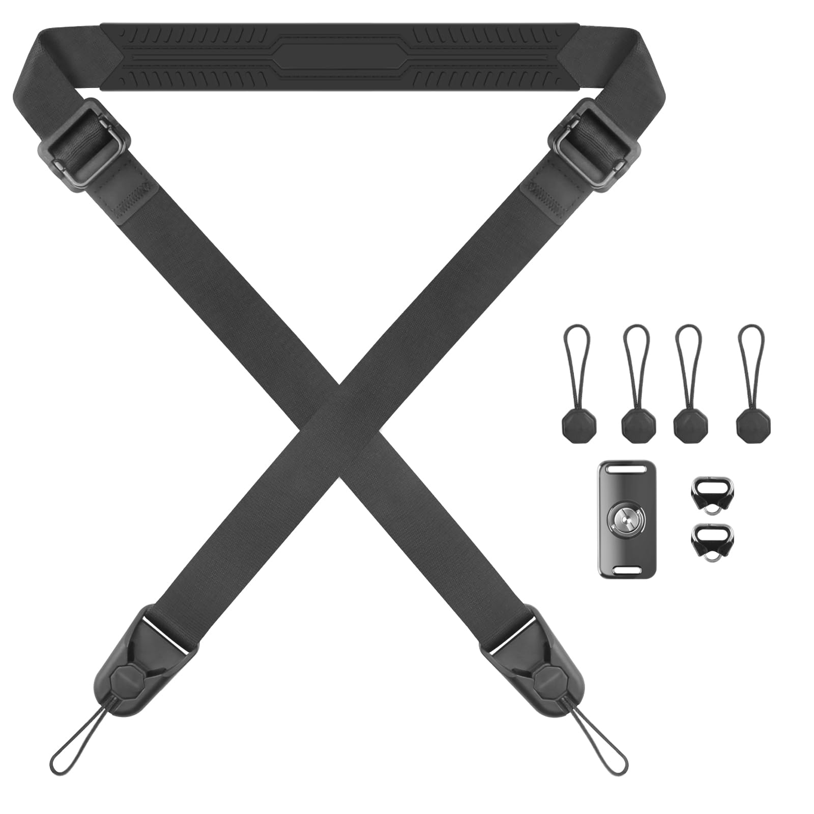 FIEIL Adjustable Camera Strap, Universal Camera Strap with Quick Release and Connection, Comes with Comfortable Silicone Shoulder Pads and Base, Smooth and Sturdy, Strap Width 1''(2.5cm)