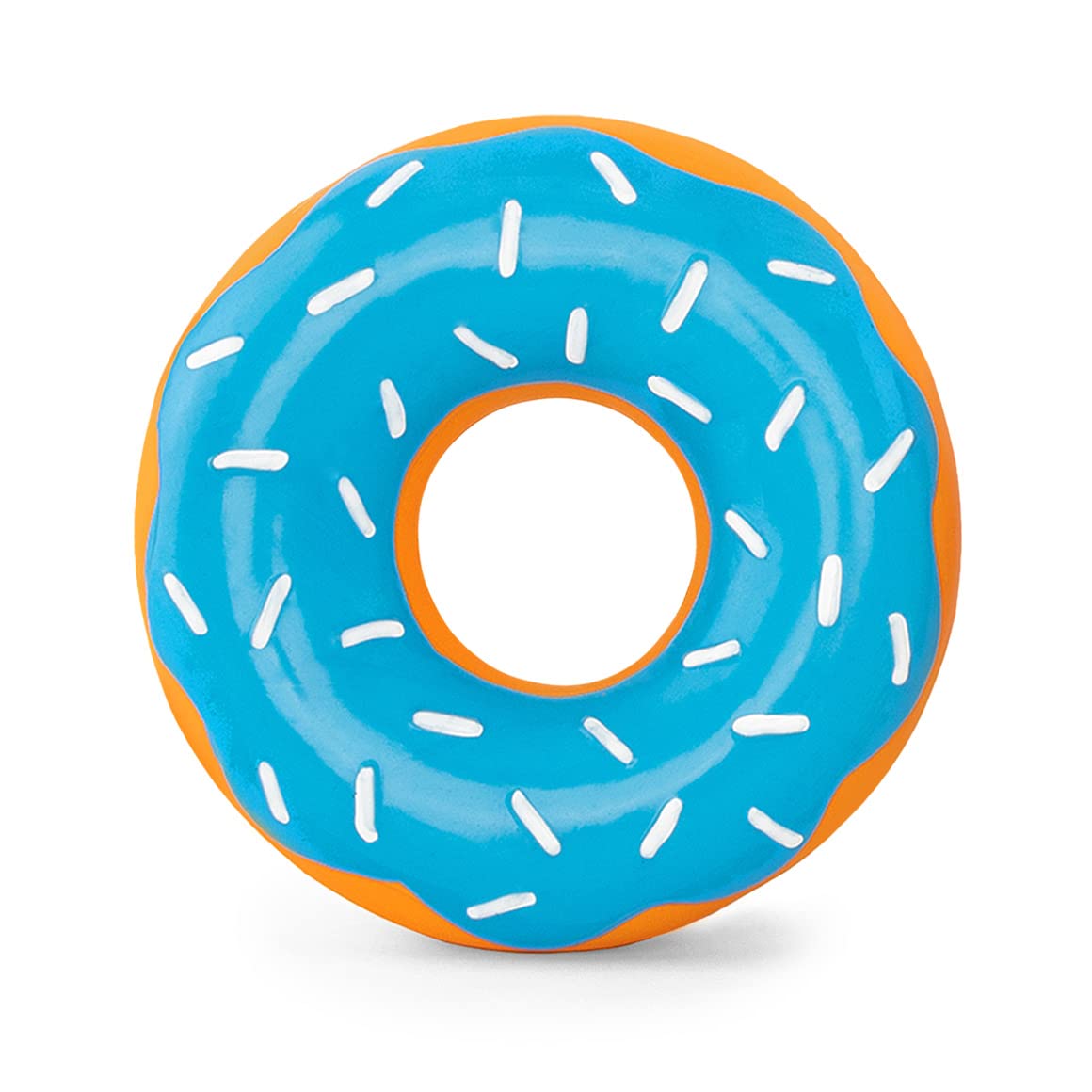 ZippyPaws Latex Donutz, Durable Dog Toy for Interactive Play, No Stuffing, Blueberry