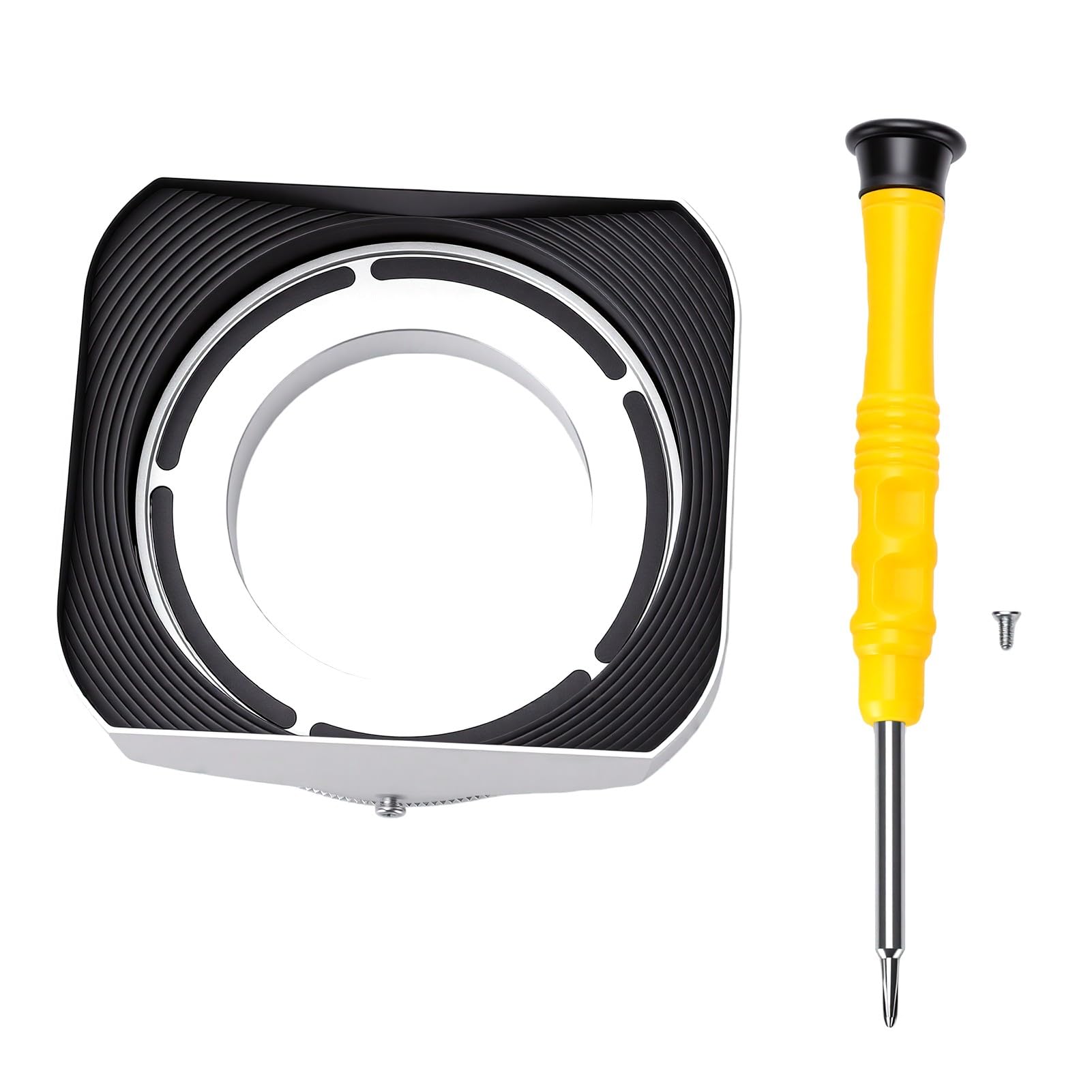 Luocute Paraluce Quadrato per X100VI, Lega di Alluminio da 39 Mm (SILVER) | Struttura in Metallo di Grado Aerospaziale, Adattatore per Filtro Magnetico, Schermatura da Abbagliamento e Polvere