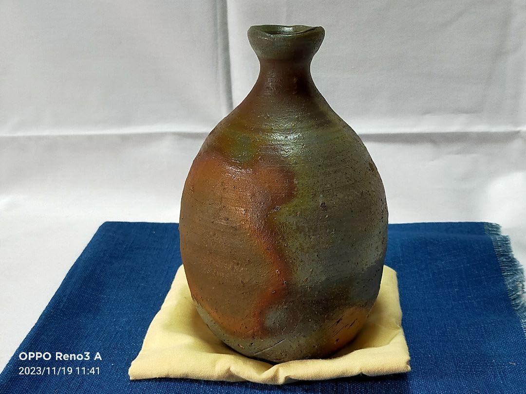 Amazon.co.jp: 備前焼 金重素山作 窯変徳利 : ホーム＆キッチン