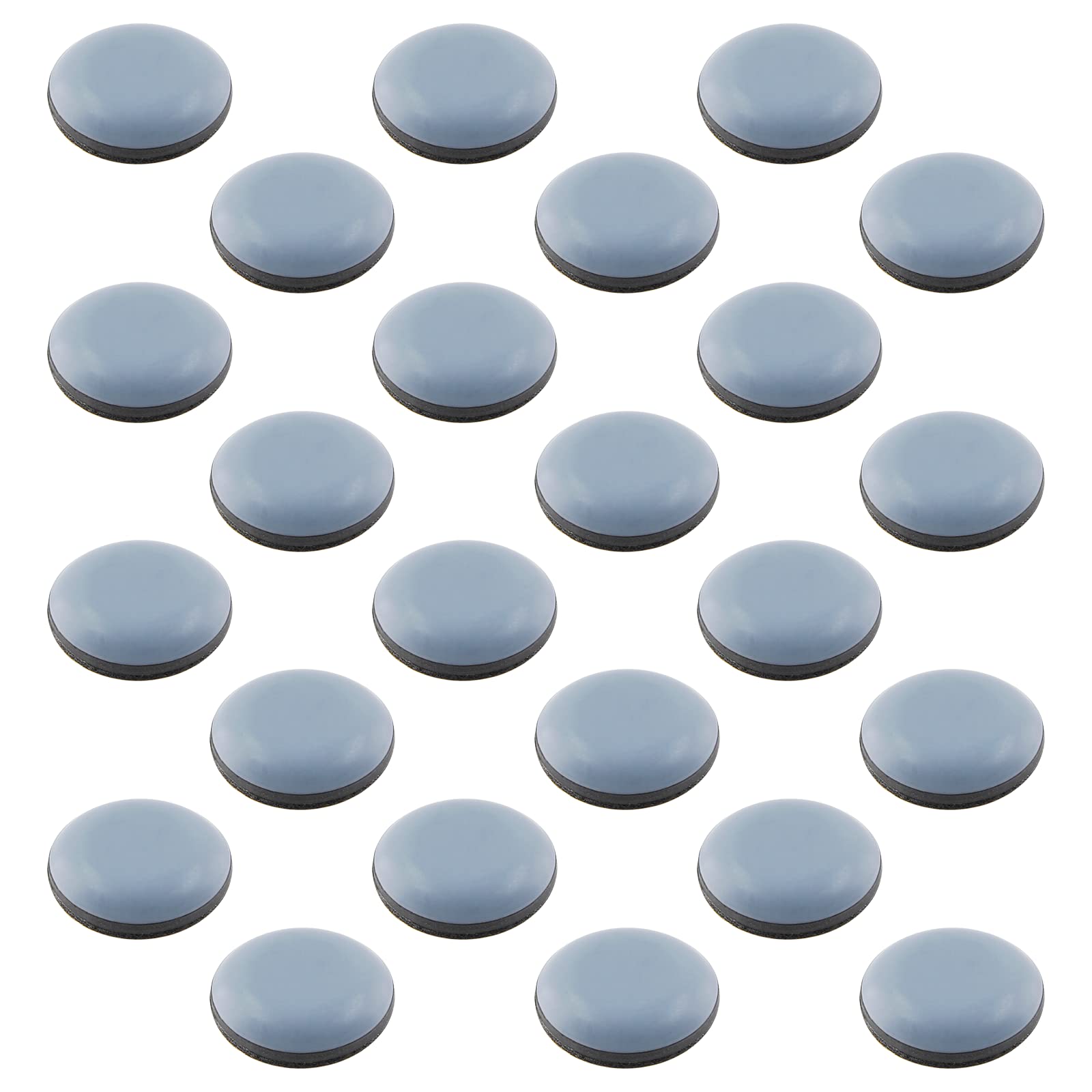 Selbstklebende Möbelgleiter, runde Stuhlbein-Bodenschoner, selbstklebende Möbelgleiter, 19 mm, für Küchengeräte (grau/schwarz), 24 Stück