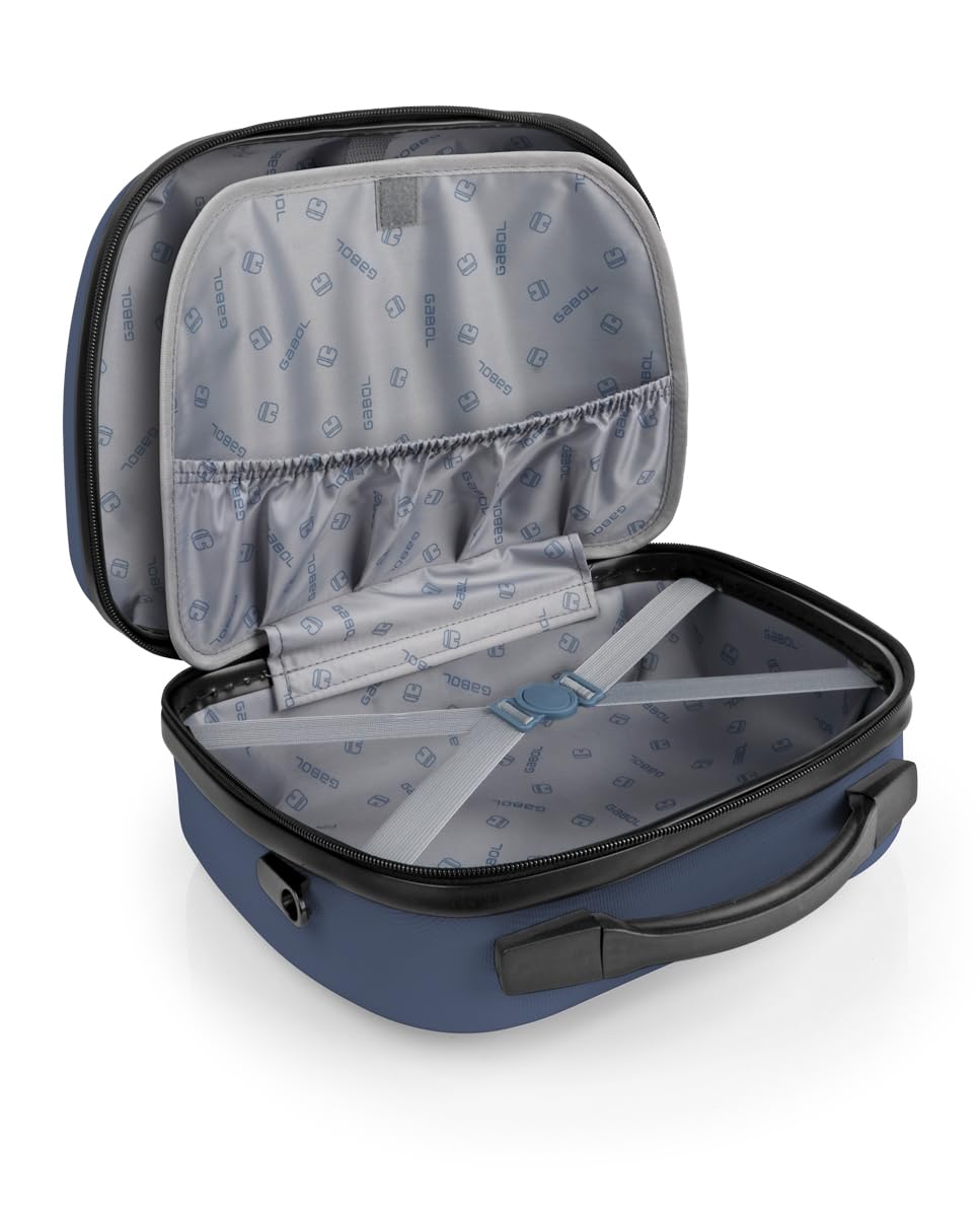 Gabol - Neceser de Viaje Rígido Paradise XP 35x28x17cm - Peso 0,9kg con Capacidad de hasta 12L - con Acople a Maleta, Correa y Forro de Material Reciclado - Diseño Español en ABS - Azul
