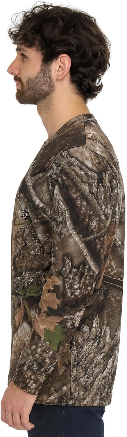 Realtree Men's Performance Camo Long Sleeve Hunting Shirt | UPF 30 Moisture-Wicking Outdoor Tee - Image 2