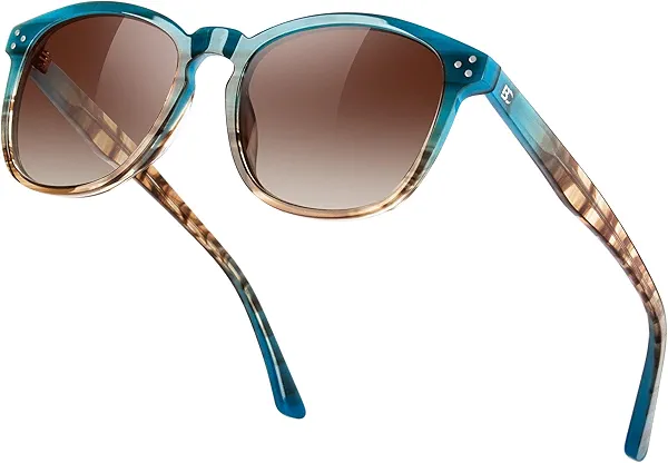 Bircenpro Polarized Sunglasses For Women UV - Protection Womens Trendy Fashion Large Shades With Acetate Frame BC2110