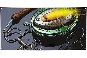 HCBPWVQA Fish Hook Banners and Signs for Fishing Enthusiasts