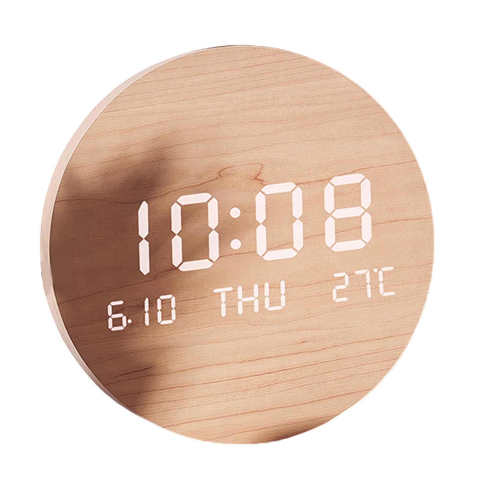 Buxuaaaa LED Bedsides Clock Wall Clock with Quiet Mechanism, Perfect for Peaceful Environment Timepiece LED