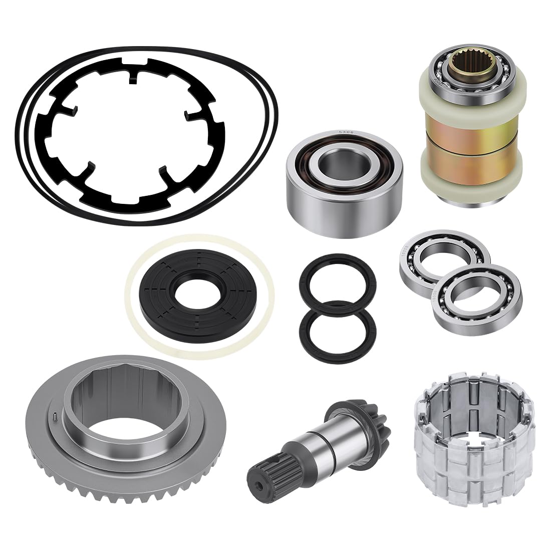 Kit pignon et couronne de différentiel avant pour Polaris | pour Polaris RZR Ranger Sportsman 325 570 800 900 100 2011-2017 avec moyeu, cage de rouleaux et plaque d’induit 3235441