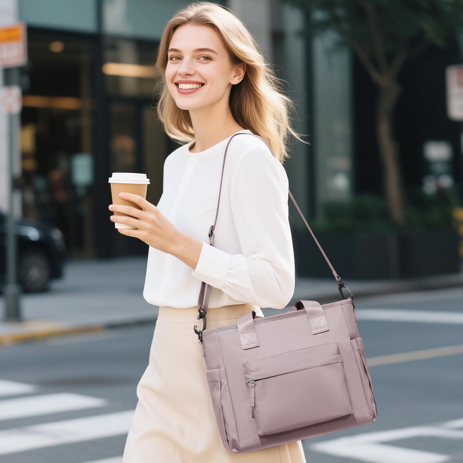 HPLQQ Borsa Termica Porta Pranzo, Borsa Frigo Pranzo per Alimenti Mantenere Caldo o Freddo Lunch Bag per Donna Ufficio, Viaggio, Picnic, Campeggio,A2-Rosa Viola
