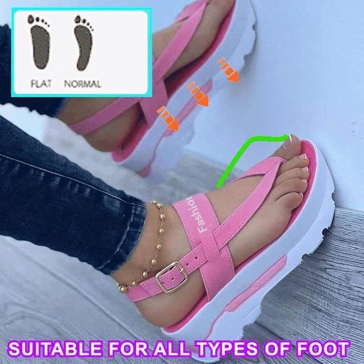 Women's Fashion Sports Sandals - Casual Platform Flip-Flops, Platform Wedge Open Toe Sandals Adjusting Buckle Heel Sandals (Color : Black, Size : US 12/EU 43)3