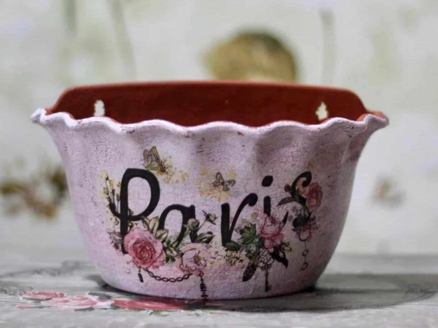 Set of 2 Individual Decoupage Paper Party Napkin Paris Flowers Roses Watercolor Decor Luncheon Napkins for a Birthday Holiday, Wedding, Cocktail Party